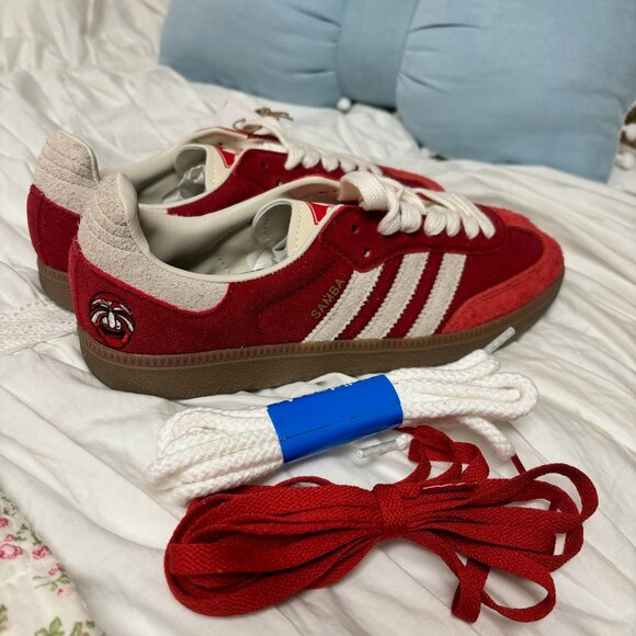adidas originals SAMBA OG Talchum Pack Scarlet women's and men's red shoes - Picture 2 of 7